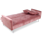 Paris Prix Canapé Convertible 3 Places "Lacla" 191cm Rose