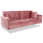 paris prix Canapé Convertible 3 Places "Lacla" 191cm Rose