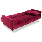 Paris Prix Canapé Convertible 3 Places "Lacla" 191cm Rouge