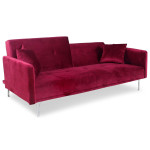 Paris Prix Canapé Convertible 3 Places "Lacla" 191cm Rouge