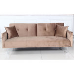 Paris Prix Canapé Convertible 3 Places "Lacla" 191cm Taupe