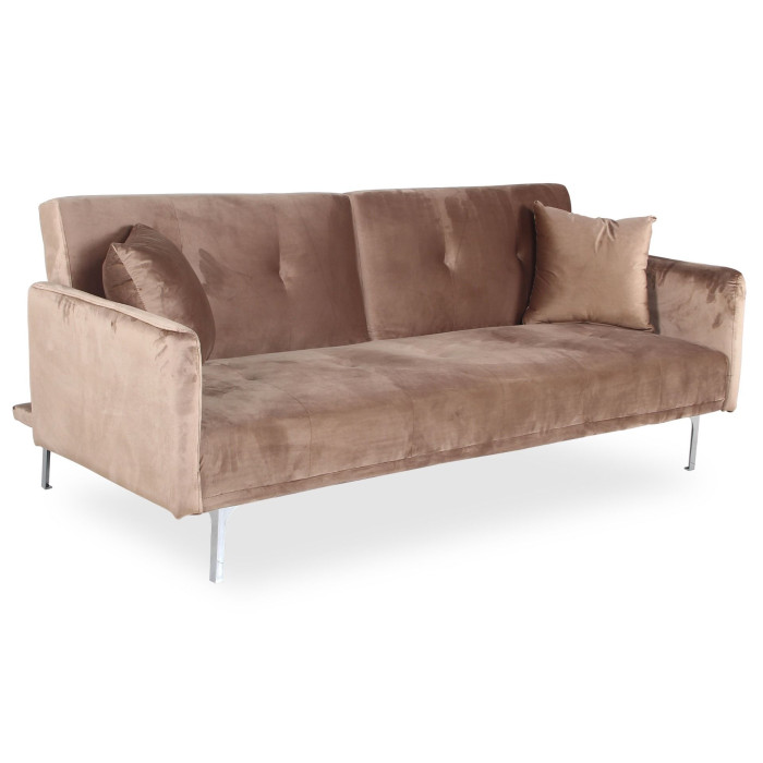 Paris Prix Canapé Convertible 3 Places "Lacla" 191cm Taupe