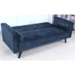 Paris Prix Canapé Convertible 3 Places Scandinave "Navya" Bleu