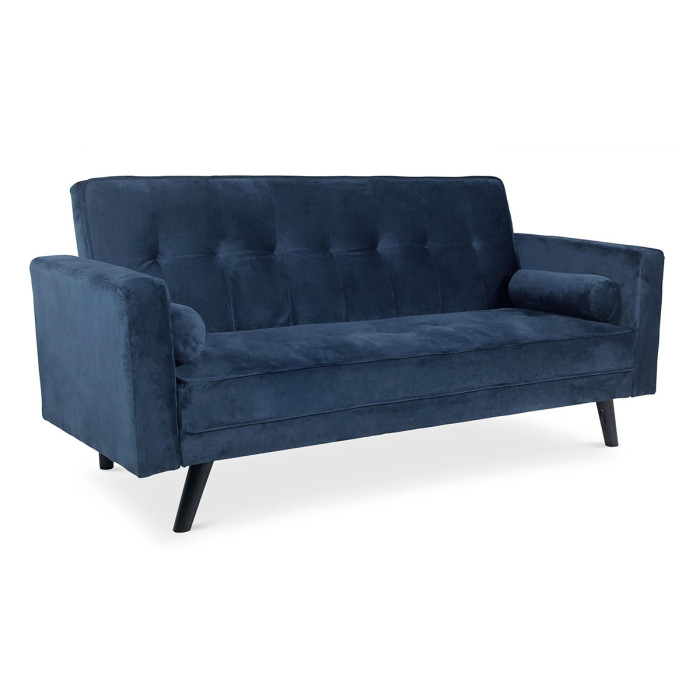 Paris Prix Canapé Convertible 3 Places Scandinave "Navya" Bleu