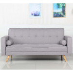 Paris Prix Canapé Convertible 3 Places Scandinave "Navya" Gris Clair