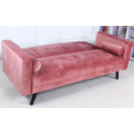Paris Prix Canapé Convertible 3 Places Scandinave "Navya" Rose