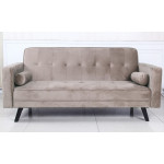 Paris Prix Canapé Convertible 3 Places Scandinave "Navya" Taupe
