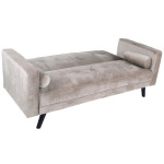 Paris Prix Canapé Convertible 3 Places Scandinave "Navya" Taupe