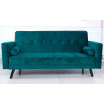 Paris Prix Canapé Convertible 3 Places Scandinave "Navya" Vert