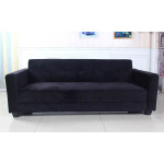 Paris Prix Canapé Convertible 3 Places "Tosello" 200cm Noir