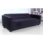 Paris Prix Canapé Convertible 3 Places "Tosello" 200cm Noir