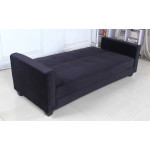 Paris Prix Canapé Convertible 3 Places "Tosello" 200cm Noir