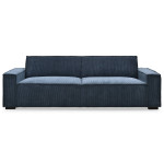 Paris Prix Canapé Convertible 3 Places Velours "Dudley" 230cm Bleu