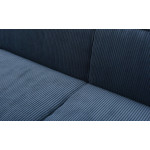 Paris Prix Canapé Convertible 3 Places Velours "Dudley" 230cm Bleu