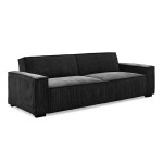 paris prix Canapé Convertible 3 Places Velours "Dudley" 230cm Noir