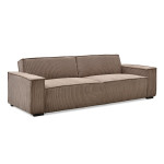 paris prix Canapé Convertible 3 Places Velours "Dudley" 230cm Taupe