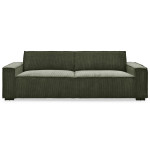 Paris Prix Canapé Convertible 3 Places Velours "Dudley" 230cm Vert