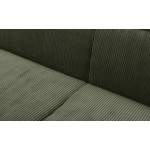 Paris Prix Canapé Convertible 3 Places Velours "Dudley" 230cm Vert