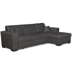 Paris Prix Canapé Convertible D'Angle Droit "Hip" 262cm Gris