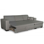 Paris Prix Canapé Convertible D'Angle Droit "Hip" 262cm Gris Clair