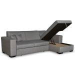 Paris Prix Canapé Convertible D'Angle Droit "Hip" 262cm Gris Clair