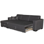 Paris Prix Canapé Convertible D'Angle Gauche "Hip" 262cm Gris