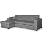 Paris Prix Canapé Convertible D'Angle Gauche "Hip" 262cm Gris Clair