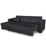 Paris Prix Canapé Convertible D'Angle Gauche "Hip" 262cm Gris