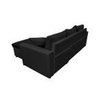 Paris Prix Canapé Convertible D'Angle Réversible "César" 227cm Noir