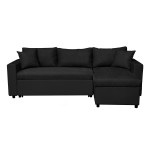paris prix Canapé Convertible d'Angle Réversible "César" 227cm Noir
