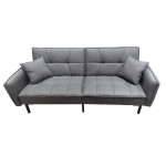 Paris Prix Canapé Convertible Design "Tyva" 197cm Gris
