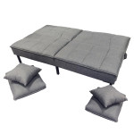 Paris Prix Canapé Convertible Design "Tyva" 197cm Gris