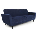 paris prix Canapé Convertible en Velours "Garry" 220cm Bleu