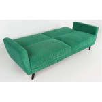 Paris Prix Canapé Convertible En Velours "Garry" 220cm Vert