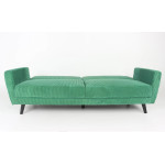 Paris Prix Canapé Convertible En Velours "Garry" 220cm Vert