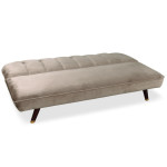 Paris Prix Canapé Convertible En Velours "Seattle" 180cm Taupe