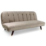 paris prix Canapé Convertible en Velours "Seattle" 180cm Taupe