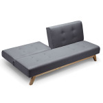 Paris Prix Canapé Convertible "Jeanot" 180cm Gris Foncé