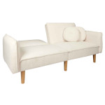 Paris Prix Canapé Convertible Scandinave "Freya" 198cm Blanc