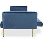 Paris Prix Canapé Convertible Velours "Tybio" 191cm Bleu