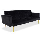 paris prix Canapé Convertible Velours "Tybio" 191cm Noir