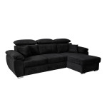 Paris Prix Canapé D'Angle Convertible "Bart" 265cm Noir
