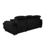 Paris Prix Canapé D'Angle Convertible "Bart" 265cm Noir