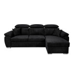 paris prix Canapé d'Angle Convertible "Bart" 265cm Noir
