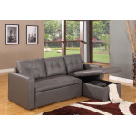 Paris Prix Canapé D'Angle Convertible "Corto" 221cm Gris