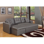 Paris Prix Canapé D'Angle Convertible "Corto" 221cm Gris