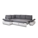 Paris Prix Canapé D'Angle Convertible "Minoso" 267cm Gris Clair