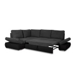 Paris Prix Canapé D'Angle Convertible "Minoso" 267cm Gris Foncé