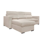 Paris Prix Canapé D'Angle Convertible "Neky" 242cm Beige