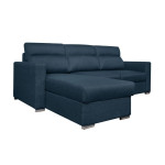 Paris Prix Canapé D'Angle Convertible "Neky" 242cm Bleu Pétrole